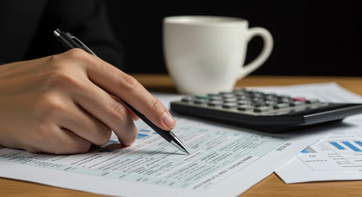 Detailed financial review of tax documents for 2026 adjustments.