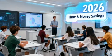 Students in a 2026 early college program classroom, saving time and money.