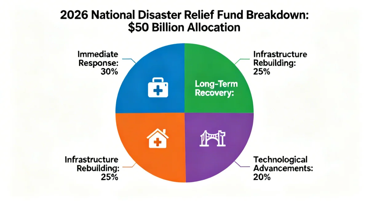 Breakdown of National Disaster Relief Fund 2026 allocation and spending