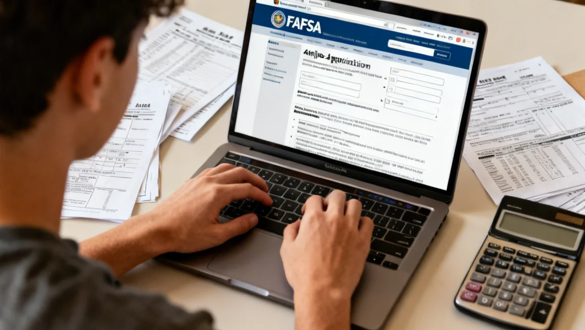 Student completing FAFSA application for Federal Pell Grants 2026.