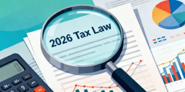 Illustration of 2026 capital gains tax revisions analysis with financial tools