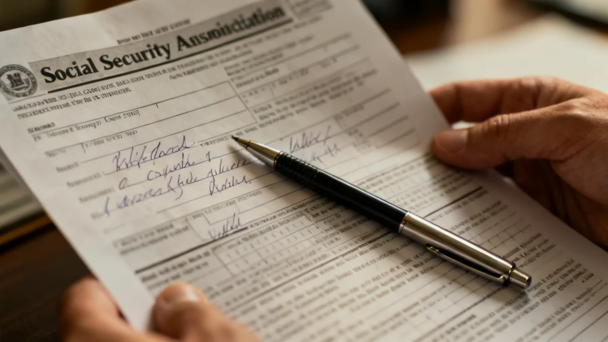 Social Security application form for survivor benefits