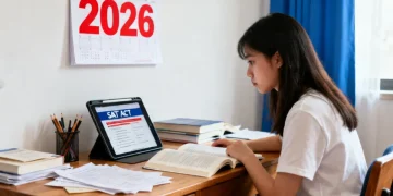 Student preparing for 2026 SAT ACT changes with digital test prep