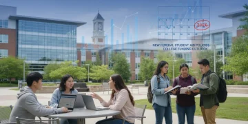 College students discussing federal student aid changes for 2026