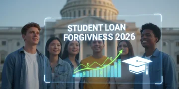 Students looking at student loan forgiveness program updates for 2026