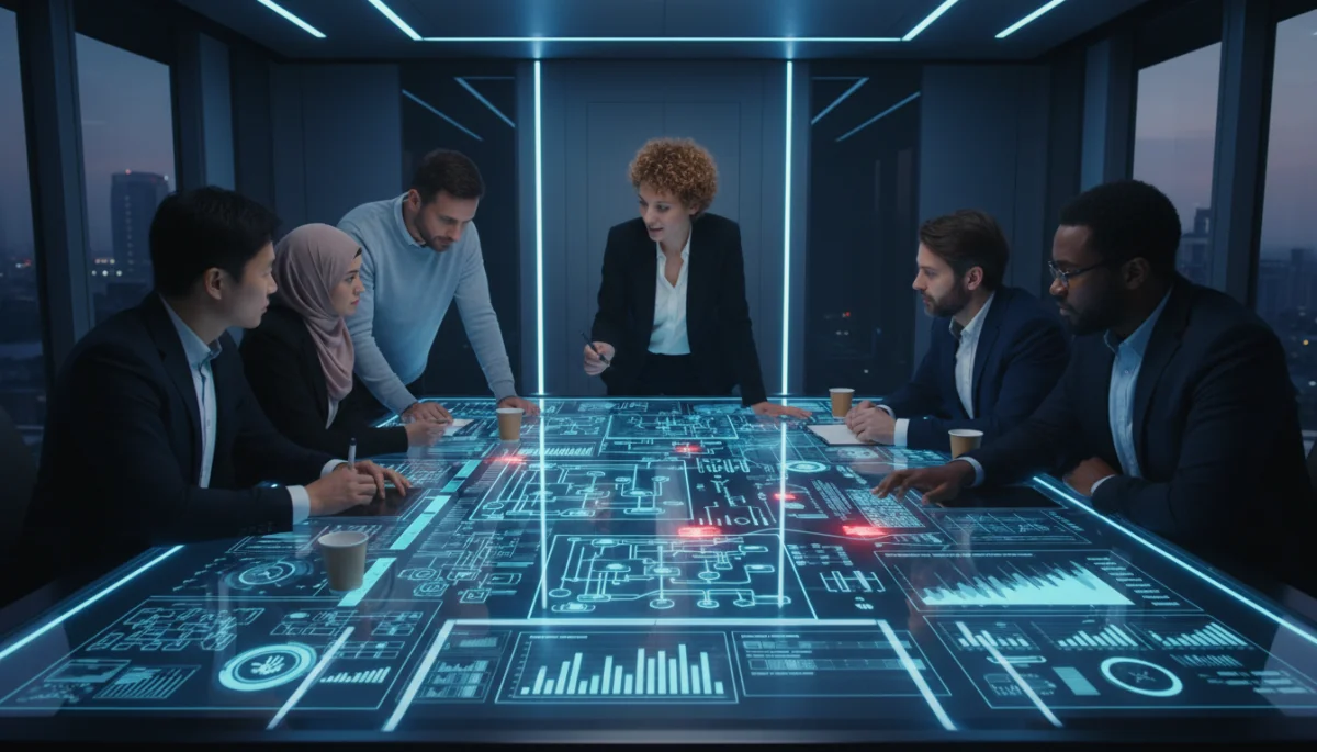 Cybersecurity team collaborating on implementing security audit solutions