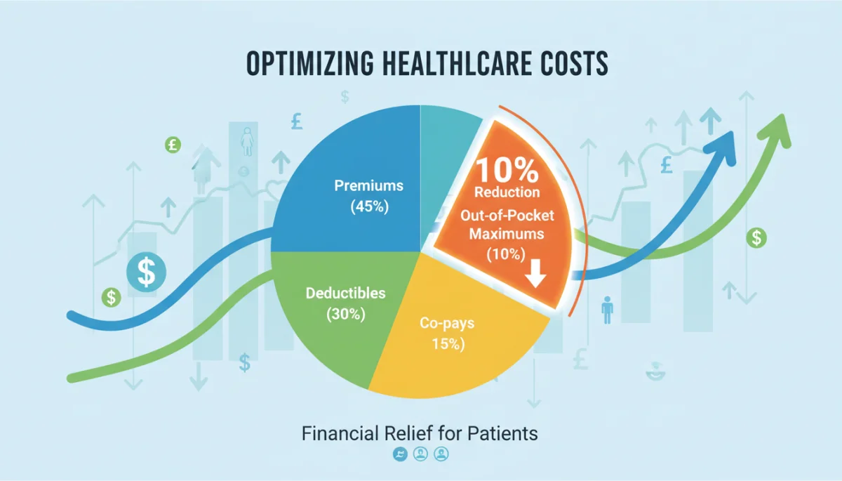 Infographic showing 10% reduction in out-of-pocket healthcare costs