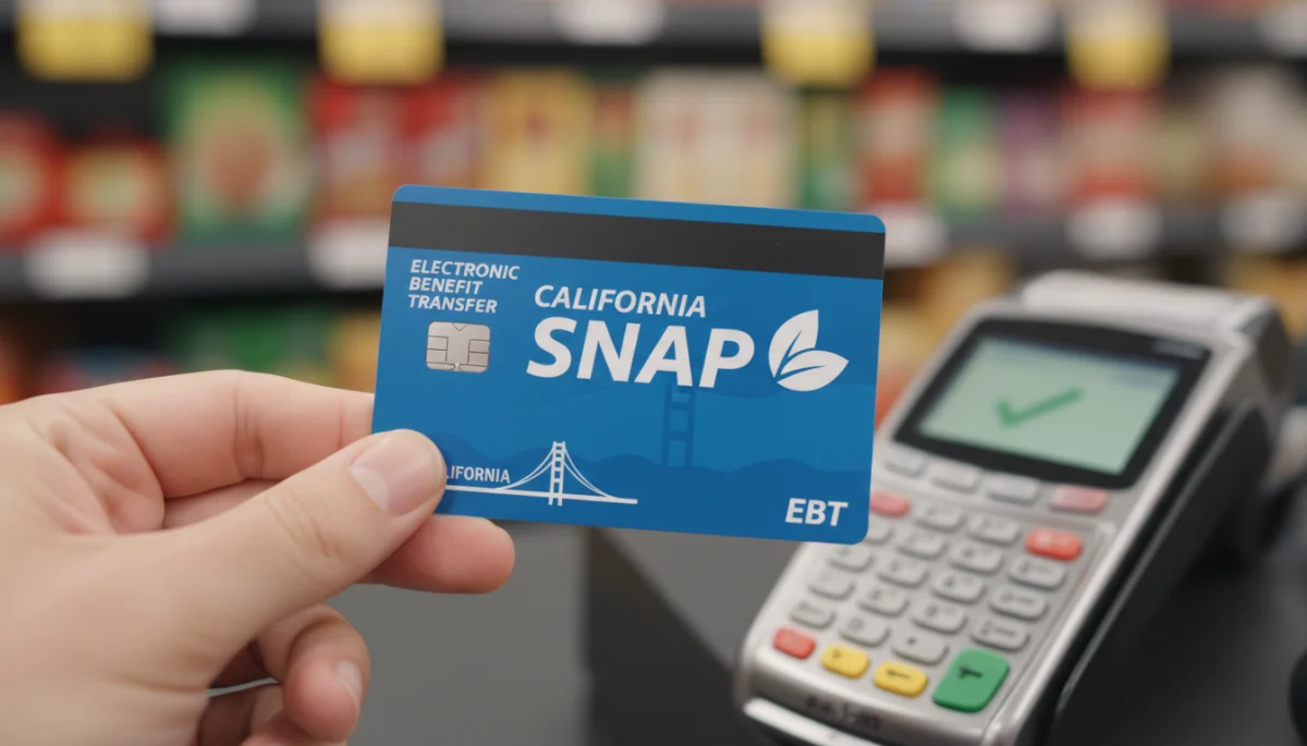SNAP EBT card payment at grocery store
