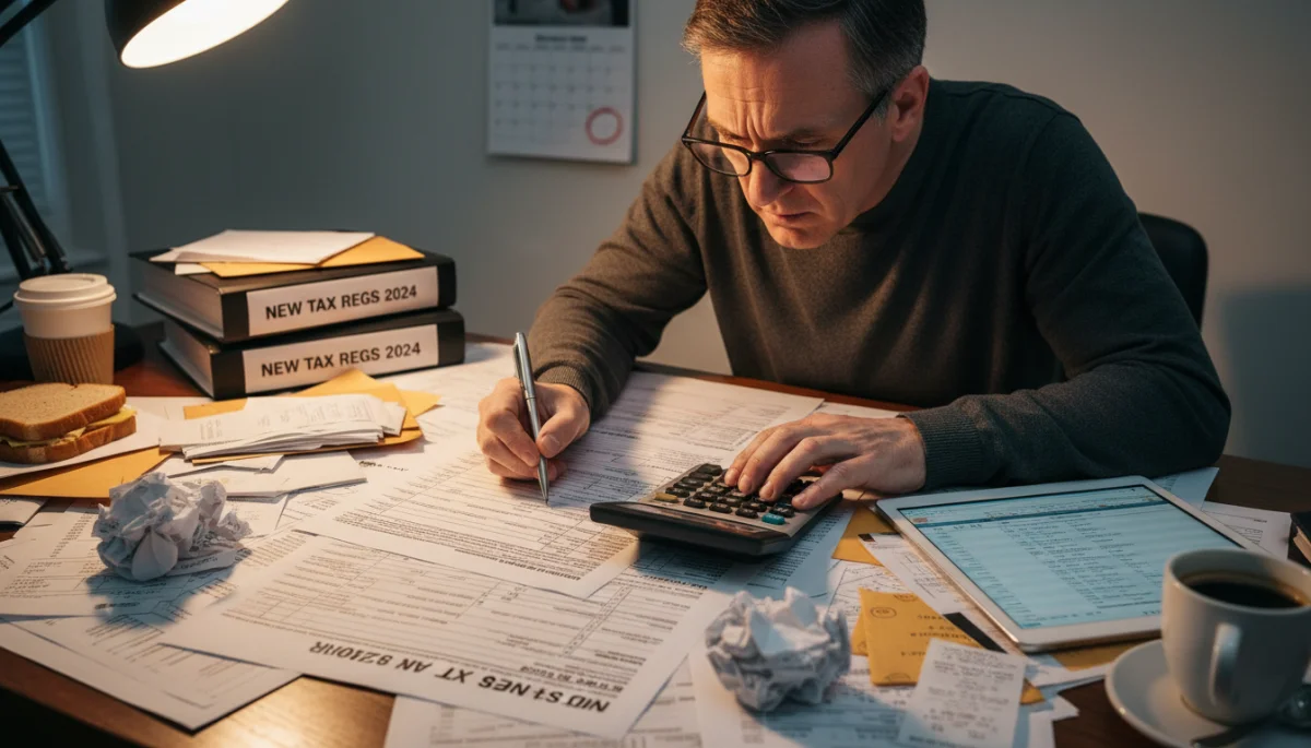 Taxpayer analyzing new IRS regulations